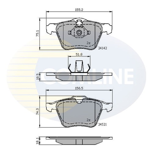 Brake pads set for volvo - pads,