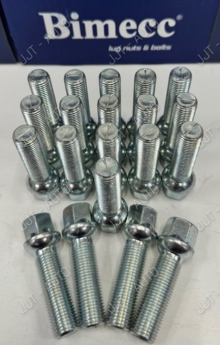 Alloy wheel bolts silver - wheel, fits