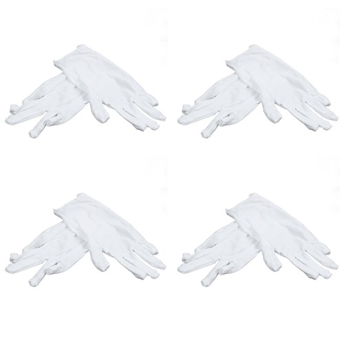 White cotton gloves static - cotton, -static