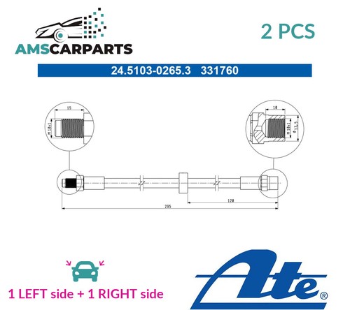 Brake hose line - brake,
