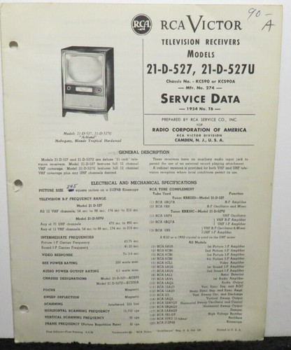 Rca victor television service - rca,