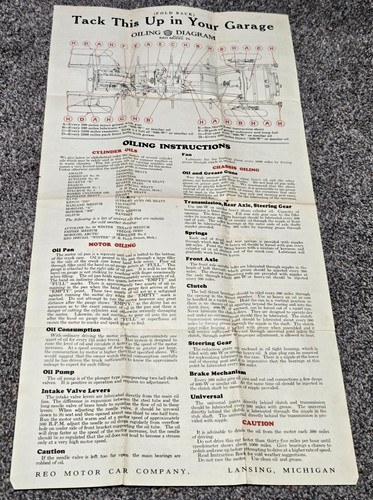 Reo model cars oiling - reo,