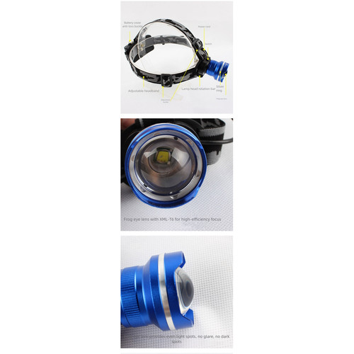 For led headlamp adjustable - t6,
