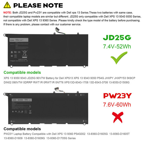 Jd25g battery for dell - battery, 13