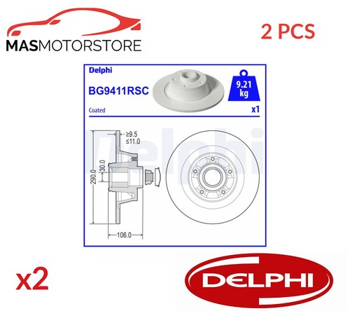 Rear brake discs set pair - set,